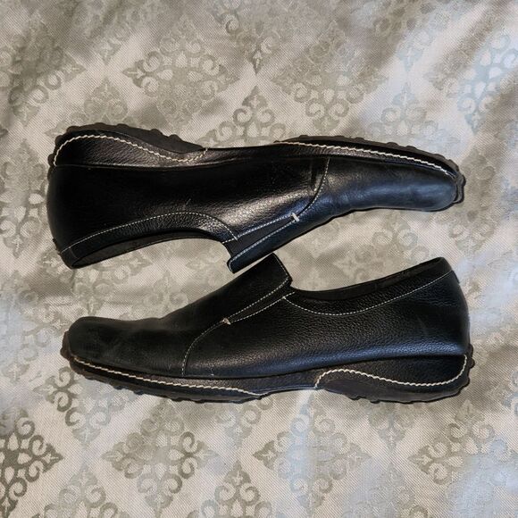 Bass Women Black Leather Loafer - Picture 4 of 8